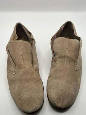 Franco Sarto Pieta Taupe Suede Slip-On Loafers Size 9M